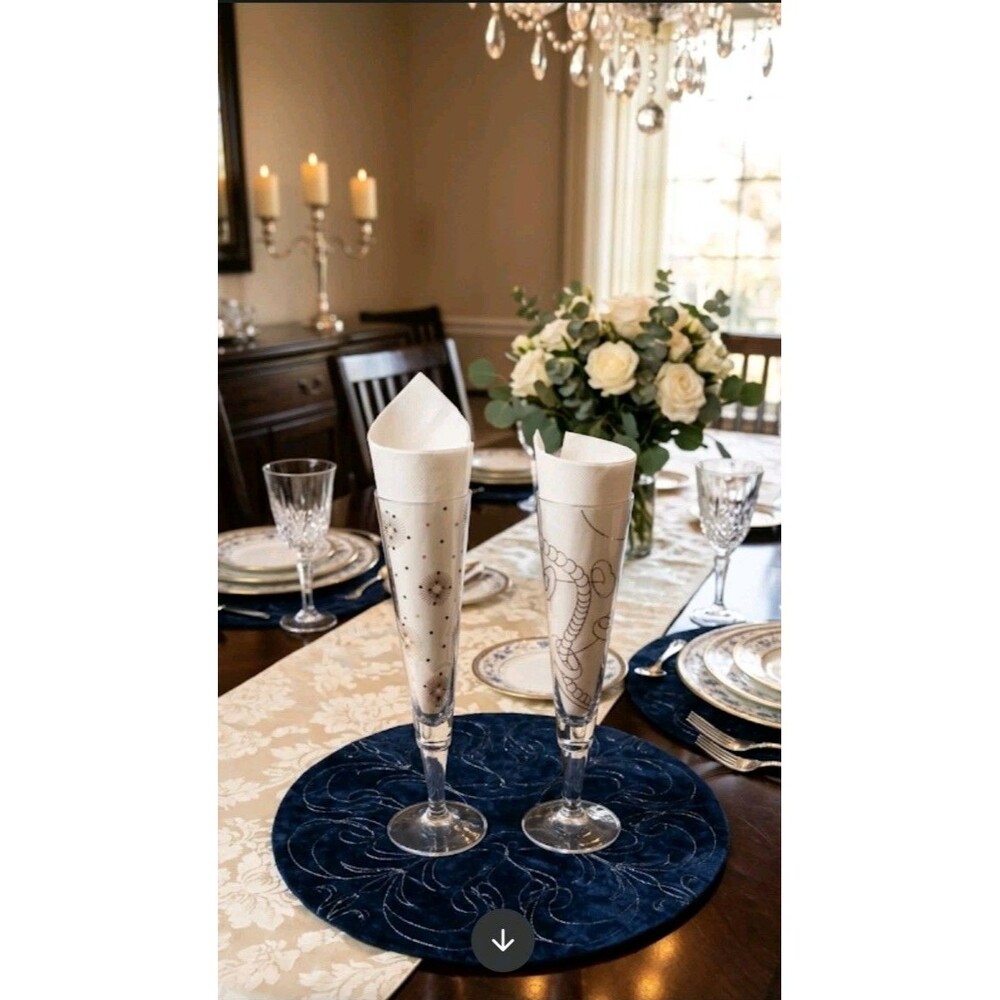 2 RITZENHOFF  Champagne Glasses Flutes Artist Designed No Boxes